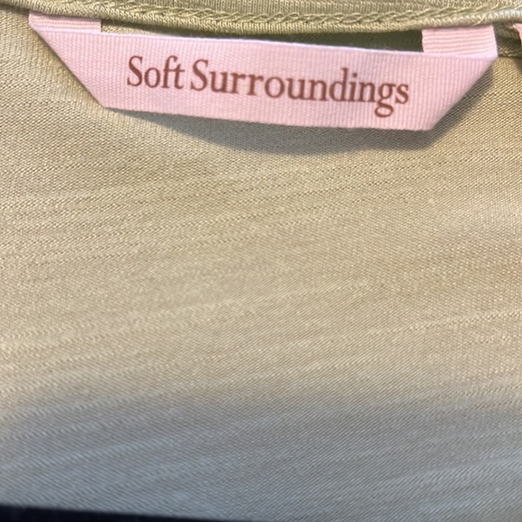 Soft Surroundings Blouse Size Medium Color light green - Picture 7 of 11